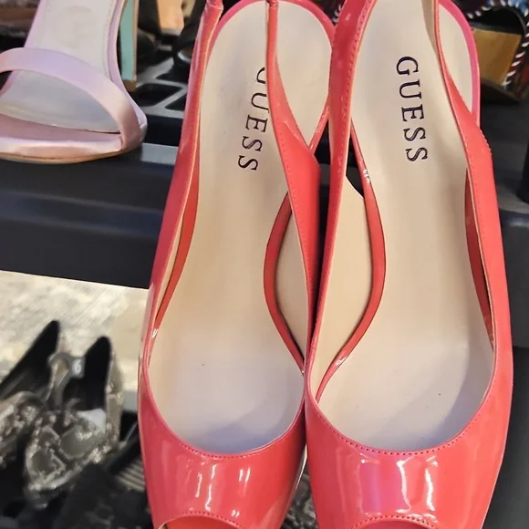 Guess open toe high-heeled slingbacks - Picture 4 of 5